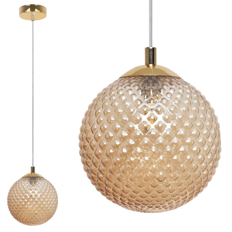 Lampa sufitowa wisząca Light Home LH Cannes 1x G9 klosz 15cm miodowy 1szt.