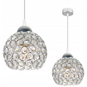 Lampa sufitowa wisząca Light Home LH Crystal 1x E27 60W biały 1szt.