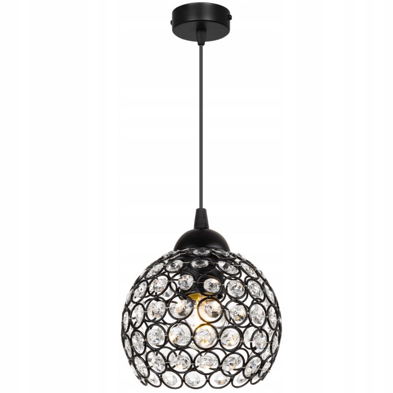 Lampa sufitowa wisząca Light Home LH Crystal 1x E27 60W czarny 1szt.