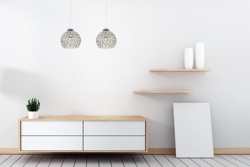 Lampa sufitowa wisząca Light Home LH Crystal 2x E27 60W biały 1szt.