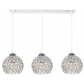 Lampa sufitowa wisząca Light Home LH Crystal 3x E27 60W biały 1szt.