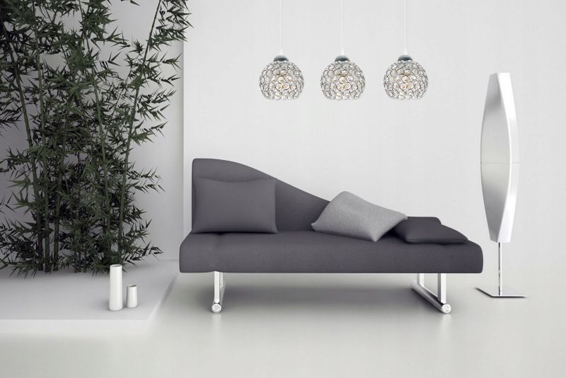 Lampa sufitowa wisząca Light Home LH Crystal 3x E27 60W biały 1szt.