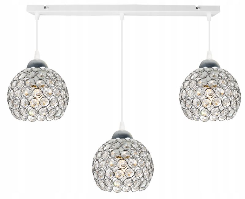 Lampa sufitowa wisząca Light Home LH Crystal 3x E27 60W biały 1szt.