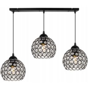 Lampa sufitowa wisząca Light Home LH Crystal 3x E27 60W czarny 1szt.