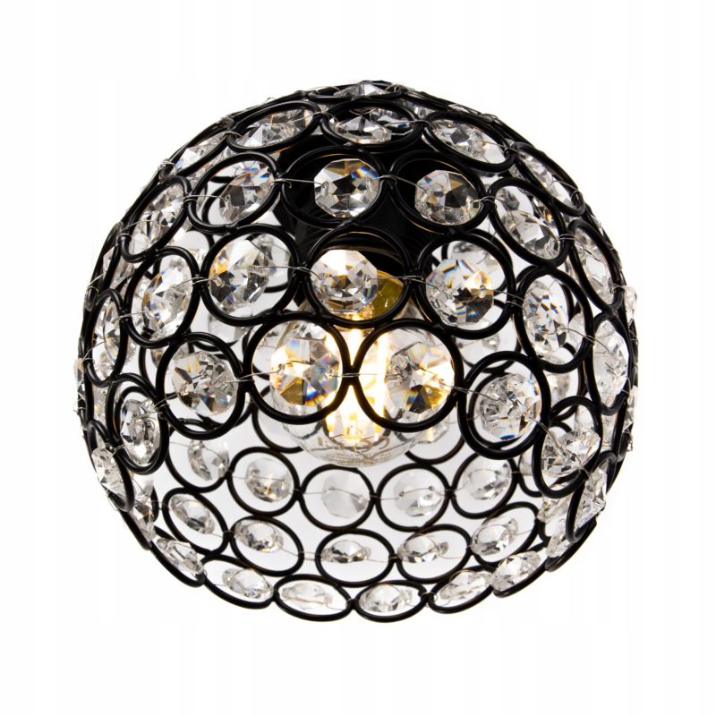 Lampa sufitowa wisząca Light Home LH Crystal 3x E27 60W okrągła czarny 1szt.