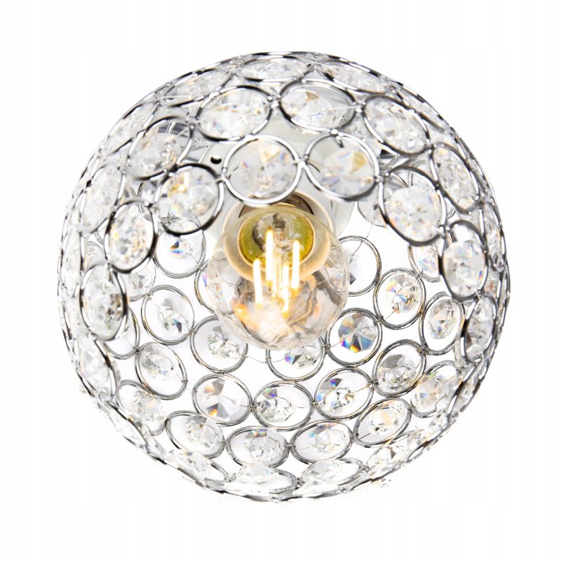 Lampa sufitowa wisząca Light Home LH Crystal 3x E27 60W okrągła czarny/srebrny 1szt.