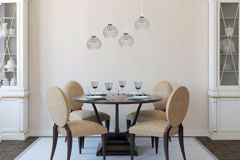 Lampa sufitowa wisząca Light Home LH Crystal 4x E27 60W biały 1szt.