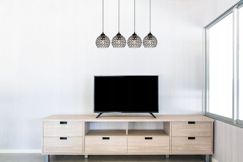 Lampa sufitowa wisząca Light Home LH Crystal 4x E27 60W czarny 1szt.