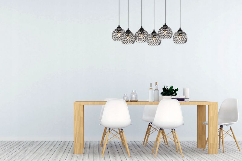 Lampa sufitowa wisząca Light Home LH Crystal 6x E27 60W czarny 1szt.
