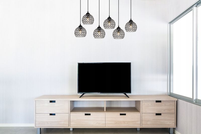 Lampa sufitowa wisząca Light Home LH Crystal 6x E27 60W czarny 1szt.