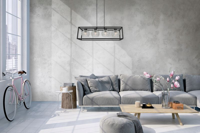 Lampa sufitowa wisząca Light Home LH Crystal Cage 4x E27 60W kryształki czarny/srebrny 1szt.
