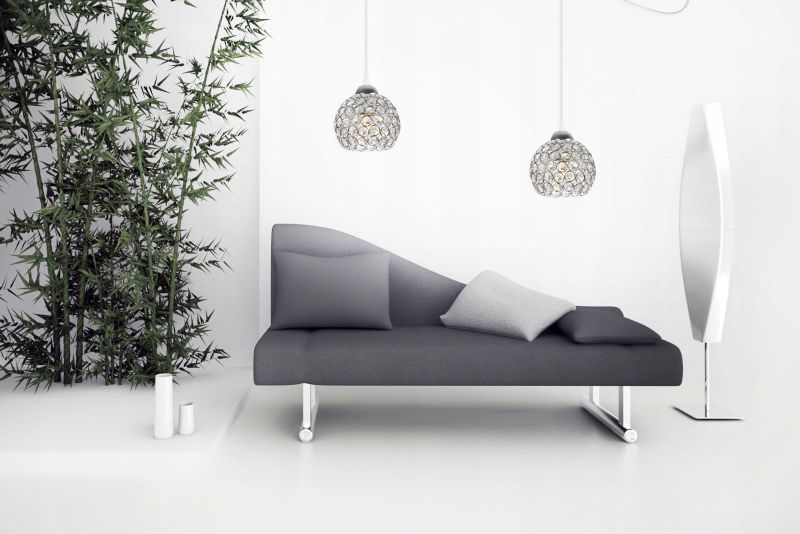 Lampa sufitowa wisząca Light Home LH Crystal Spider 1x E27 60W kryształki biały 1szt.