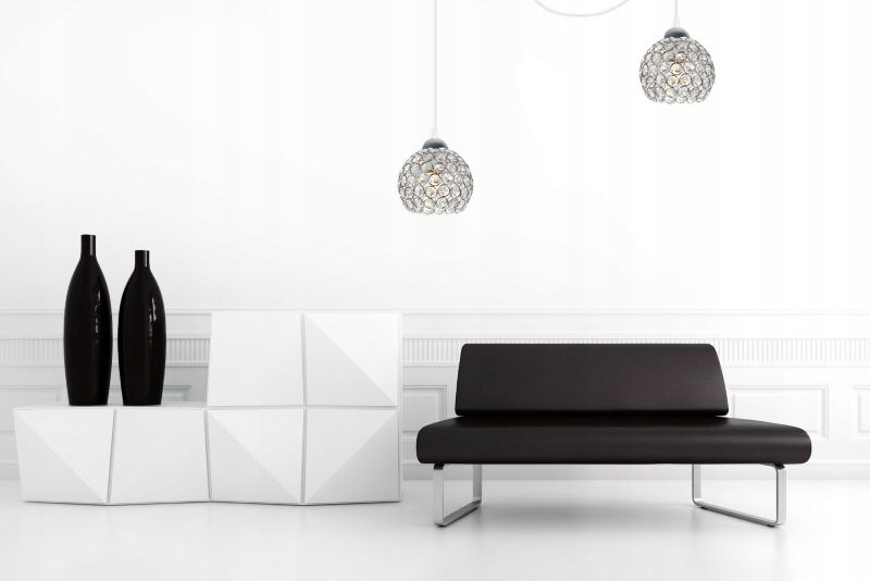 Lampa sufitowa wisząca Light Home LH Crystal Spider 2x E27 60W kryształki biały 1szt.