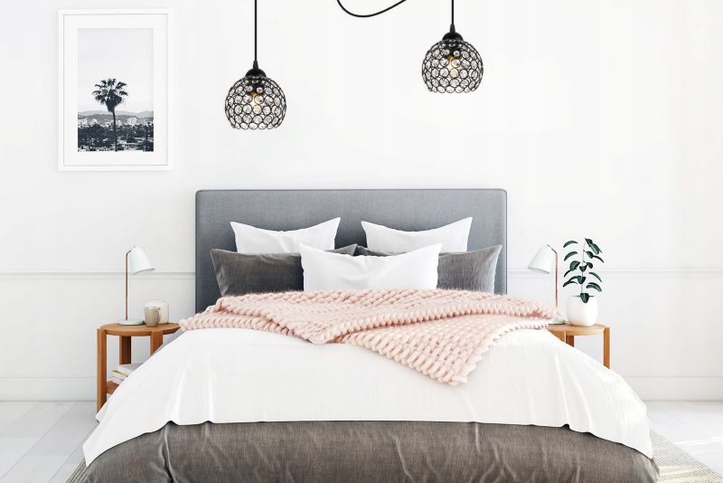 Lampa sufitowa wisząca Light Home LH Crystal Spider 2x E27 60W kryształki czarny 1szt.