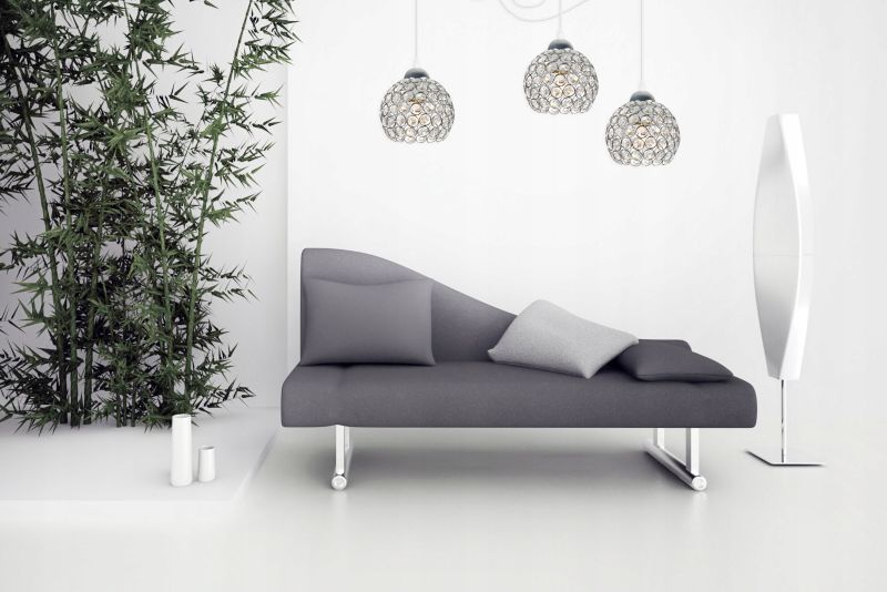 Lampa sufitowa wisząca Light Home LH Crystal Spider 3x E27 60W kryształki biały 1szt.
