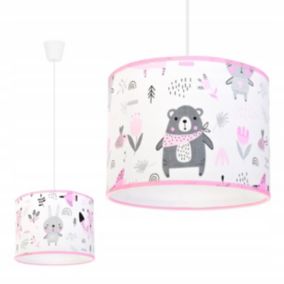 Lampa sufitowa wisząca Light Home LH Daisy dziecięca 1x E27 60W 20cm różowa 1szt.