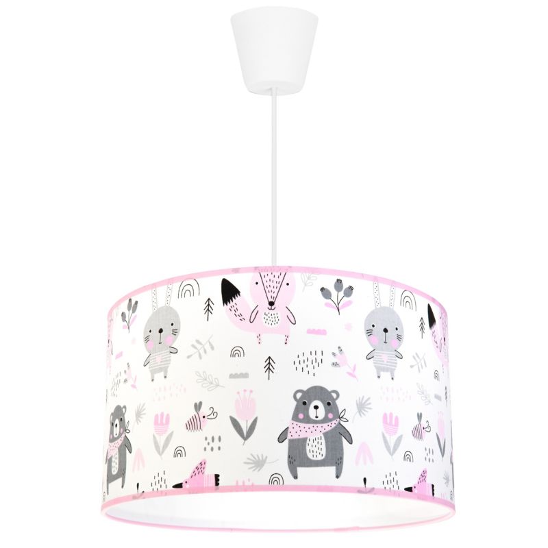 Lampa sufitowa wisząca Light Home LH Daisy dziecięca 1x E27 60W 35cm różowa 1szt.