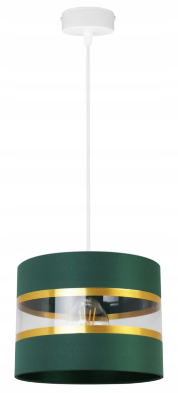 Lampa sufitowa wisząca Light Home LH Elegance Gold 1x E27 60W zielony/biały 1szt.