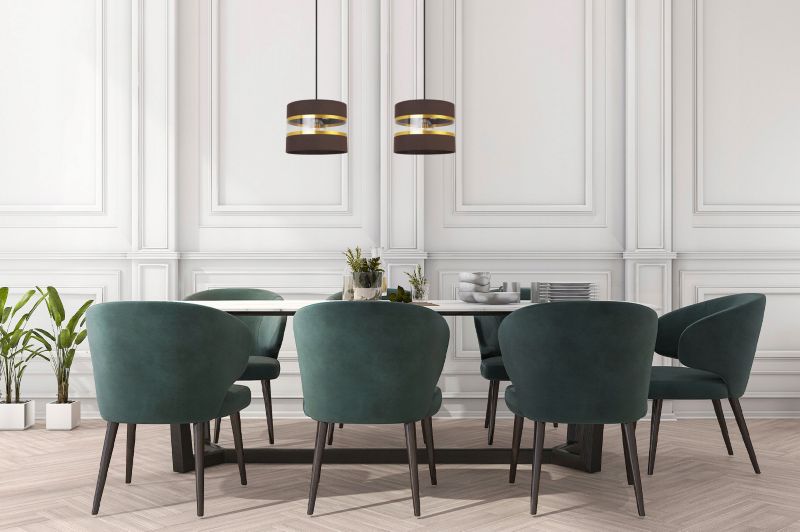 Lampa sufitowa wisząca Light Home LH Elegance Gold 2x E27 60W brązowy/czarny 1szt.