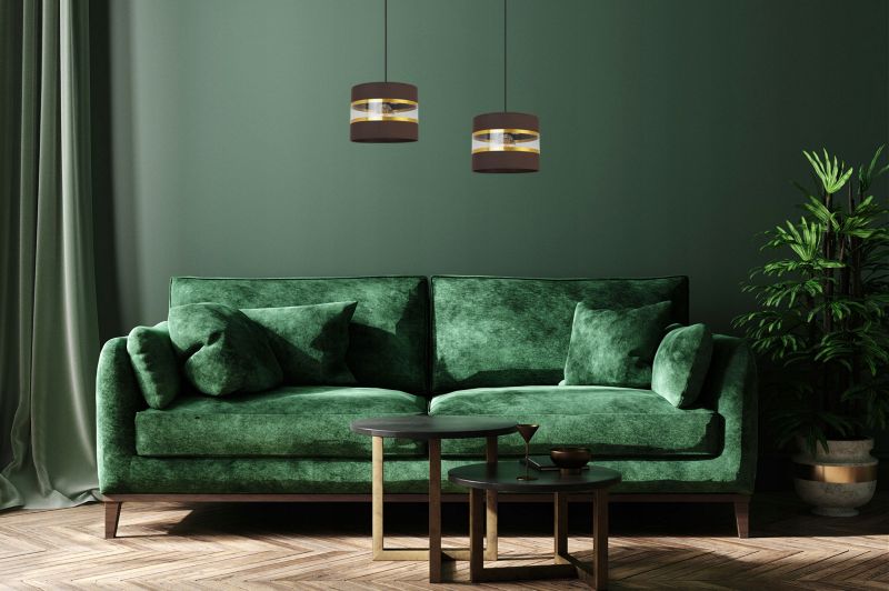 Lampa sufitowa wisząca Light Home LH Elegance Gold 2x E27 60W brązowy/czarny 1szt.