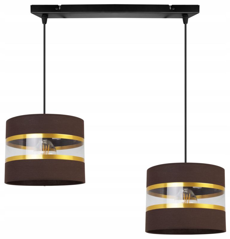 Lampa sufitowa wisząca Light Home LH Elegance Gold 2x E27 60W brązowy/czarny 1szt.