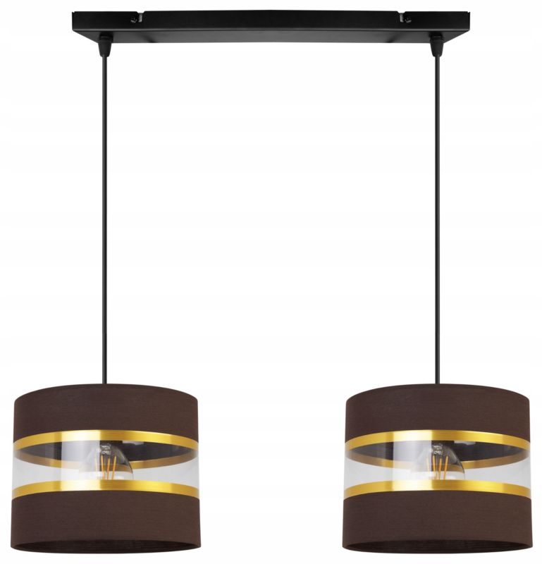 Lampa sufitowa wisząca Light Home LH Elegance Gold 2x E27 60W brązowy/czarny 1szt.