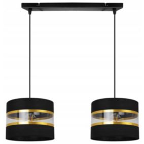 Lampa sufitowa wisząca Light Home LH Elegance Gold 2x E27 60W czarny 1szt.