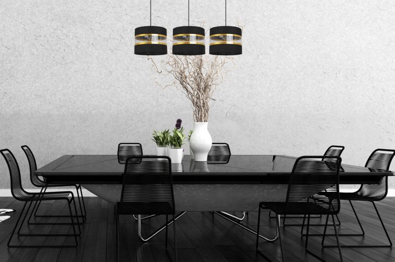 Lampa sufitowa wisząca Light Home LH Elegance Gold 3x E27 60W czarny 1szt.