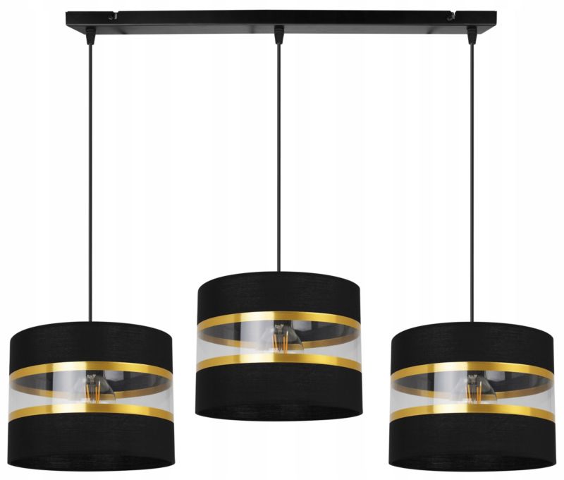 Lampa sufitowa wisząca Light Home LH Elegance Gold 3x E27 60W czarny 1szt.