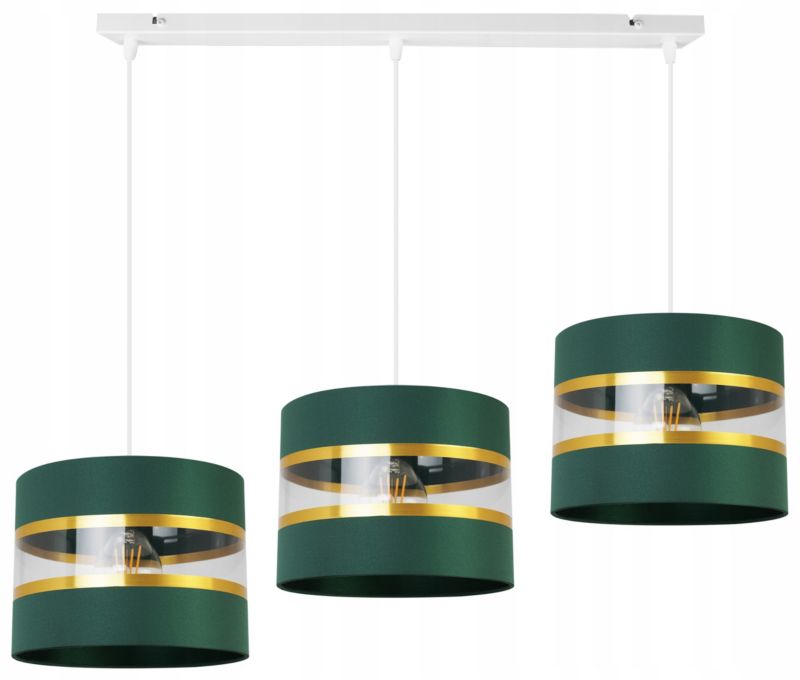Lampa sufitowa wisząca Light Home LH Elegance Gold 3x E27 60W zielony/biały 1szt.