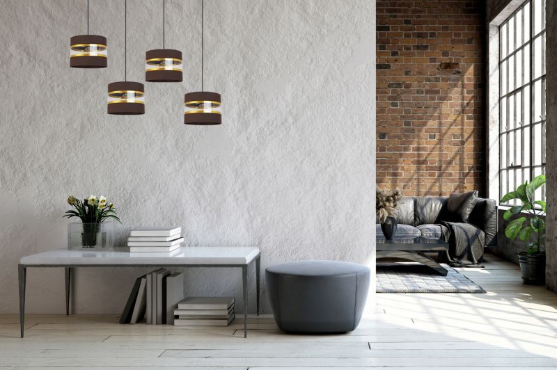 Lampa sufitowa wisząca Light Home LH Elegance Gold 4x E27 60W brązowy/czarny 1szt.