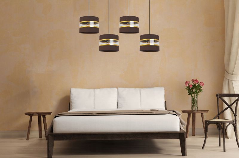 Lampa sufitowa wisząca Light Home LH Elegance Gold 4x E27 60W brązowy/czarny 1szt.