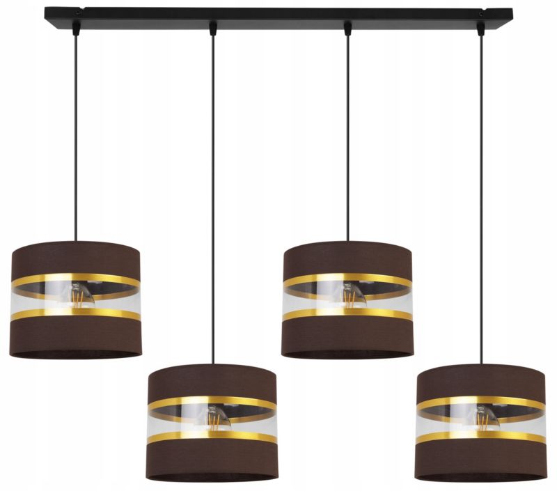 Lampa sufitowa wisząca Light Home LH Elegance Gold 4x E27 60W brązowy/czarny 1szt.