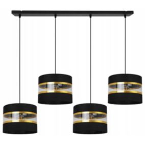 Lampa sufitowa wisząca Light Home LH Elegance Gold 4x E27 60W czarny 1szt.