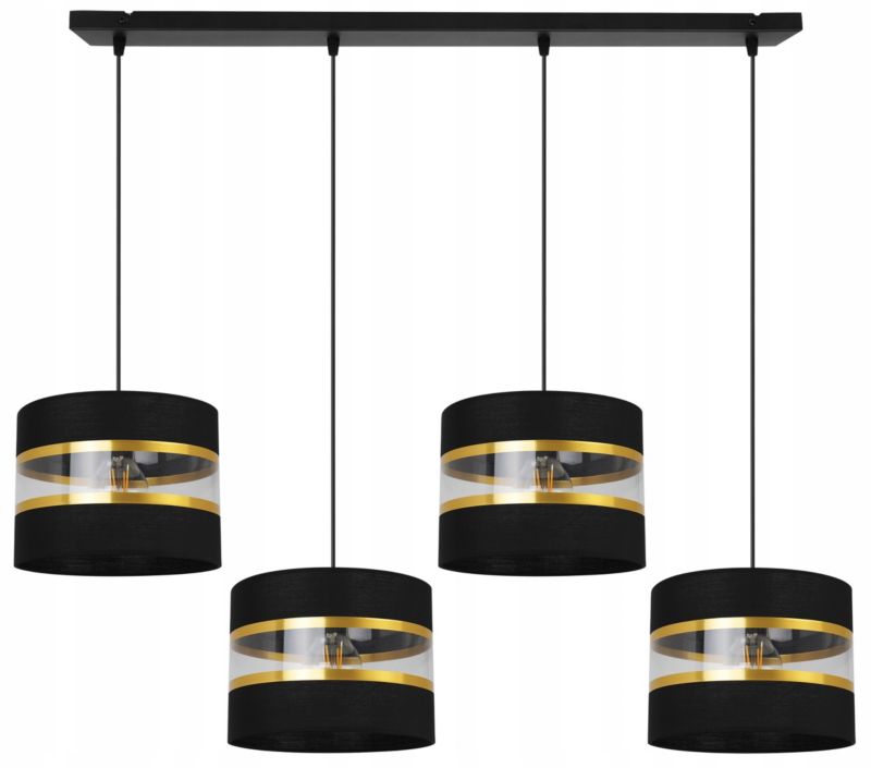 Lampa sufitowa wisząca Light Home LH Elegance Gold 4x E27 60W czarny 1szt.