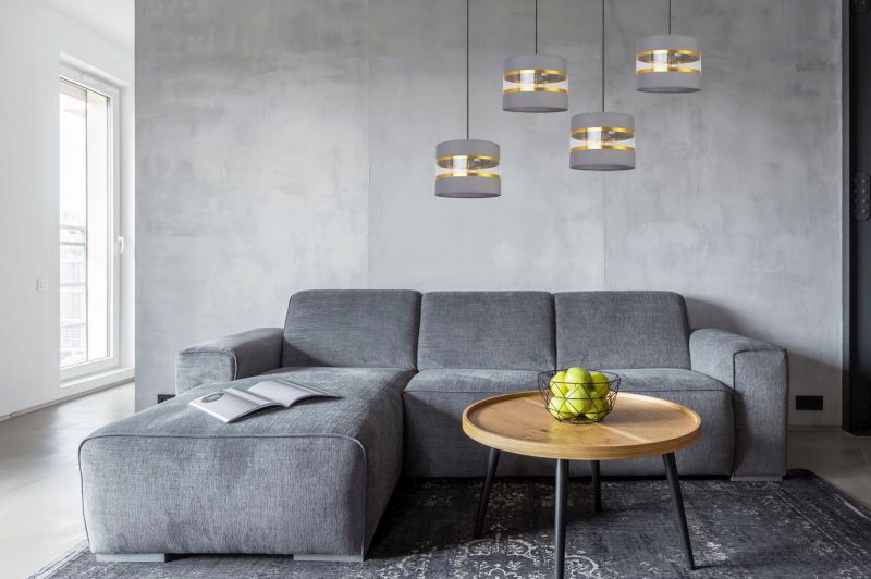 Lampa sufitowa wisząca Light Home LH Elegance Gold 4x E27 60W szary/czarny 1szt.