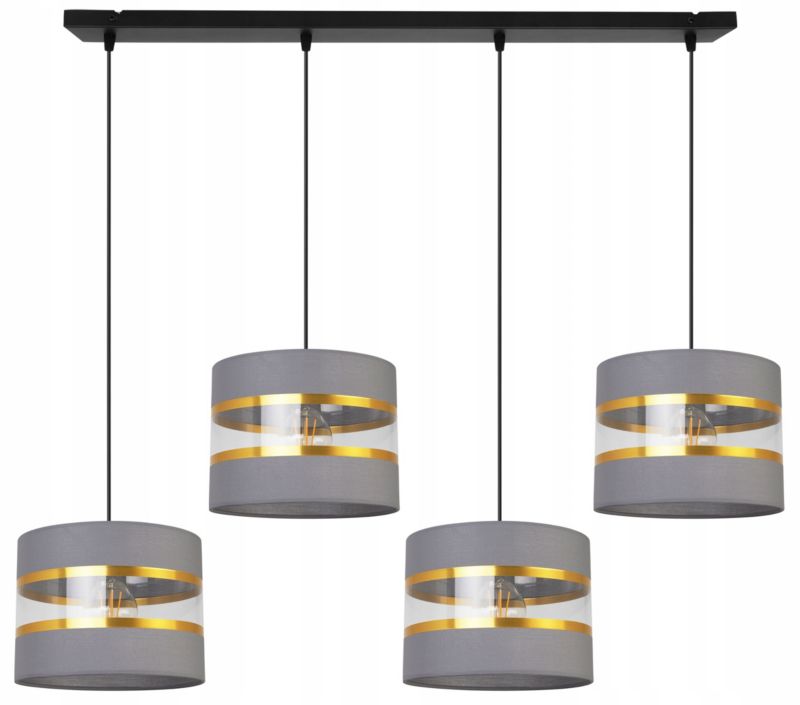 Lampa sufitowa wisząca Light Home LH Elegance Gold 4x E27 60W szary/czarny 1szt.