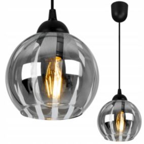 Lampa sufitowa wisząca Light Home LH Eliza 1x E27 60W czarny/szary 1szt.