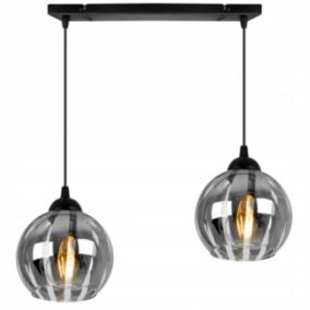 Lampa sufitowa wisząca Light Home LH Eliza 2x E27 60W czarny/szary 1szt.