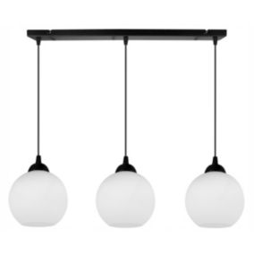 Lampa sufitowa wisząca Light Home LH Eliza 3x E27 60W czarny/biały 1szt.
