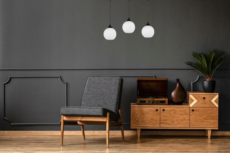 Lampa sufitowa wisząca Light Home LH Eliza 3x E27 60W czarny/biały 1szt.