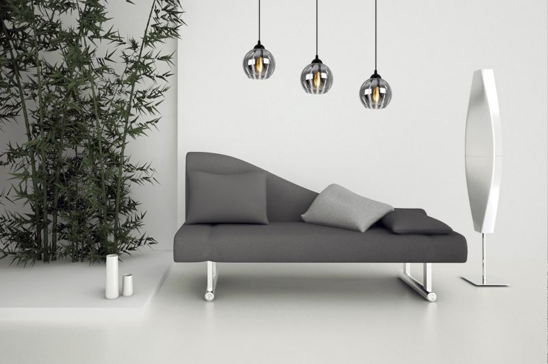 Lampa sufitowa wisząca Light Home LH Eliza 3x E27 60W czarny/szary 1szt.