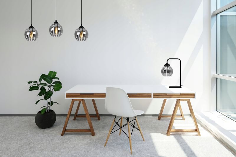 Lampa sufitowa wisząca Light Home LH Eliza 3x E27 60W czarny/szary 1szt.