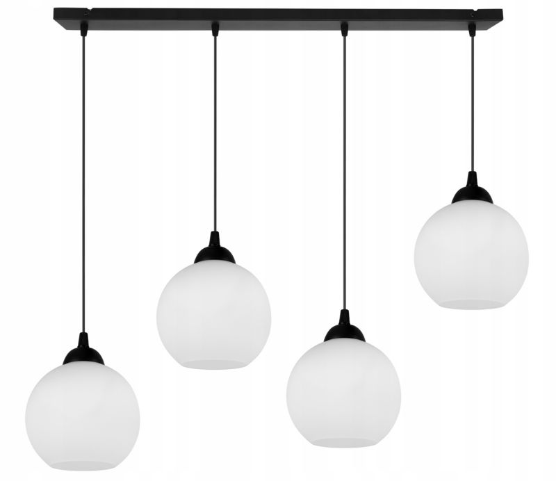 Lampa sufitowa wisząca Light Home LH Eliza 4x E27 60W czarny/biały 1szt.