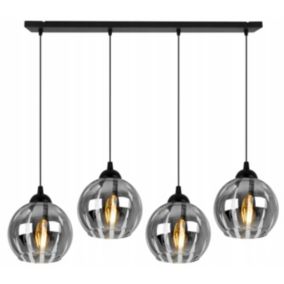 Lampa sufitowa wisząca Light Home LH Eliza 4x E27 60W czarny/szary 1szt.