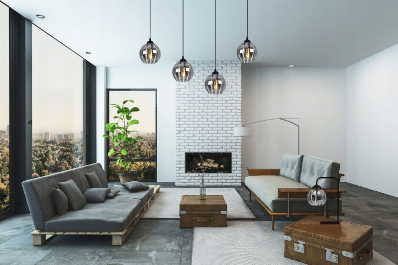Lampa sufitowa wisząca Light Home LH Eliza 4x E27 60W czarny/szary 1szt.