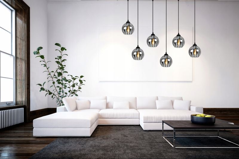 Lampa sufitowa wisząca Light Home LH Eliza 5x E27 60W czarny/szary 1szt.