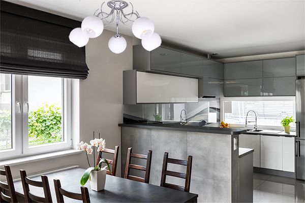 Lampa sufitowa wisząca Light Home LH Eliza Chrom 5x E27 60W  klosz mleczny 1szt.