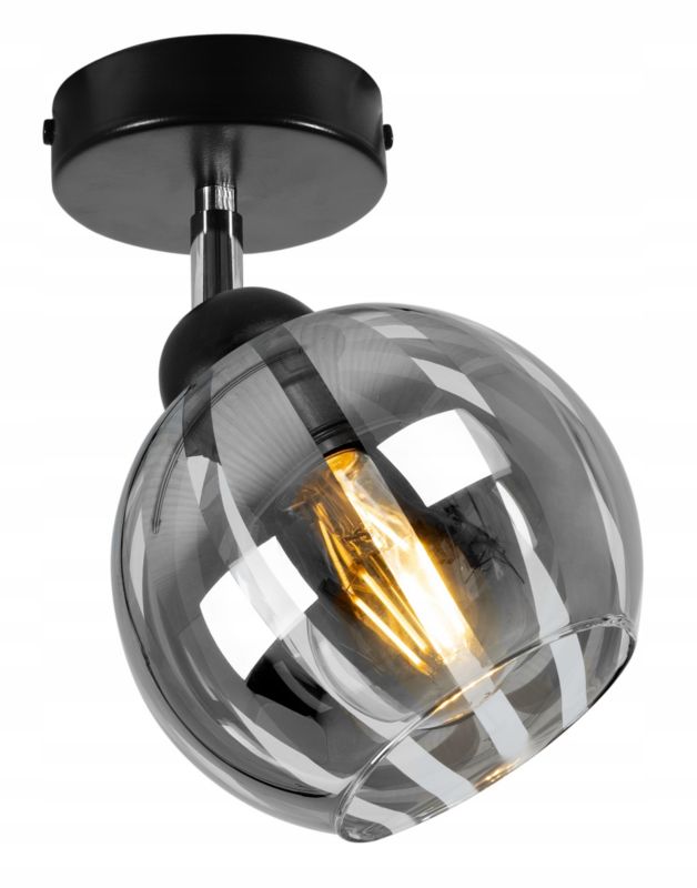 Lampa sufitowa wisząca Light Home LH Eliza kinkiet skośny 1x E27 60W czarny/szary 1szt.