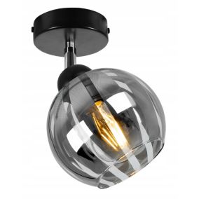Lampa sufitowa wisząca Light Home LH Eliza kinkiet skośny 1x E27 60W czarny/szary 1szt.